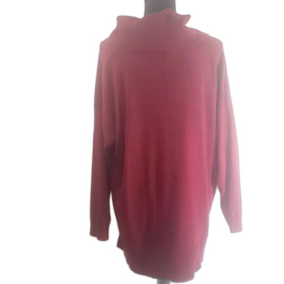 89th & Madison Burgundy Turtleneck Hi-Lo PO Sweater Size 1X - Picture 5 of 5
